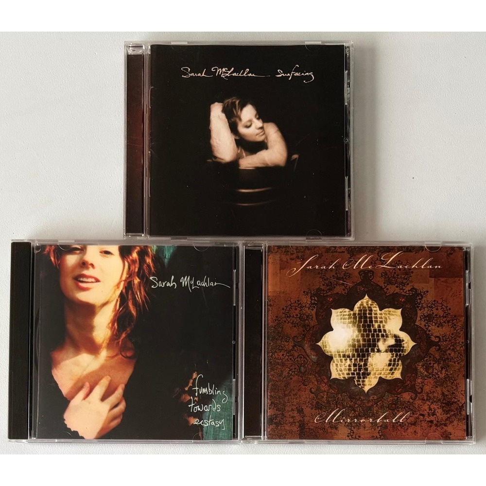 Sarah McLachlan 3 CD Lot Surfacing Fumbling Towards Ecstasy Mirrorball 90s Pop